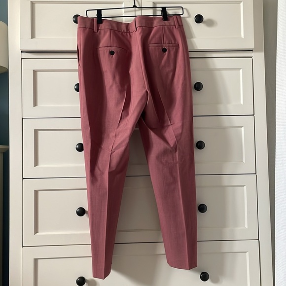Theory Women’s Treeca 2 Traceable Wool Dusty Rose Pink Crop Suit Pants - Size 8 - Picture 4 of 5